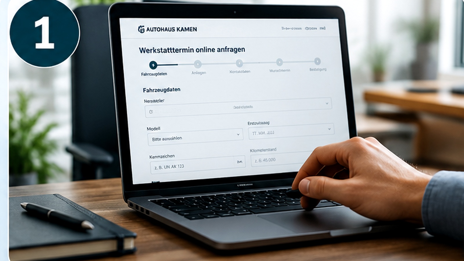 Fahrzeugdaten für eine Serviceanfrage vorbereiten