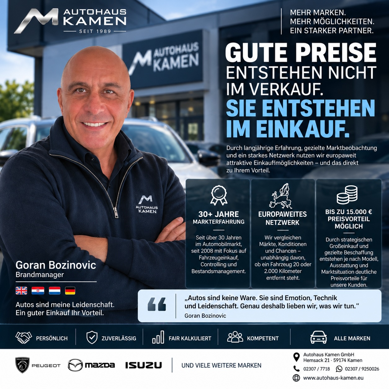 Goran Bozinovic – Einkaufsstrategie und Preisvorteile bei Autohaus Kamen